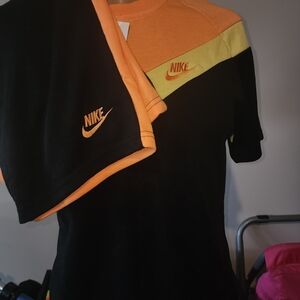 Nike Men’s Athletic Shorts - Black with Orange Trim